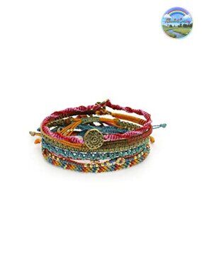 Handmade Beaded Boho Bracelet Set Stackable Adjustable